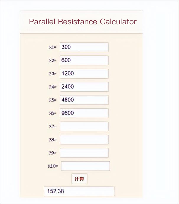 Parallel Resistance Calculator